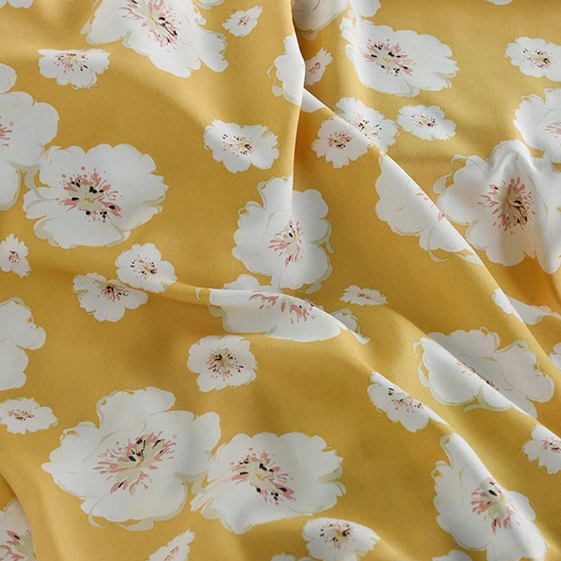 White Floral Printed on Lovely - Soft Summer Yellow Clothing のレビューと価格